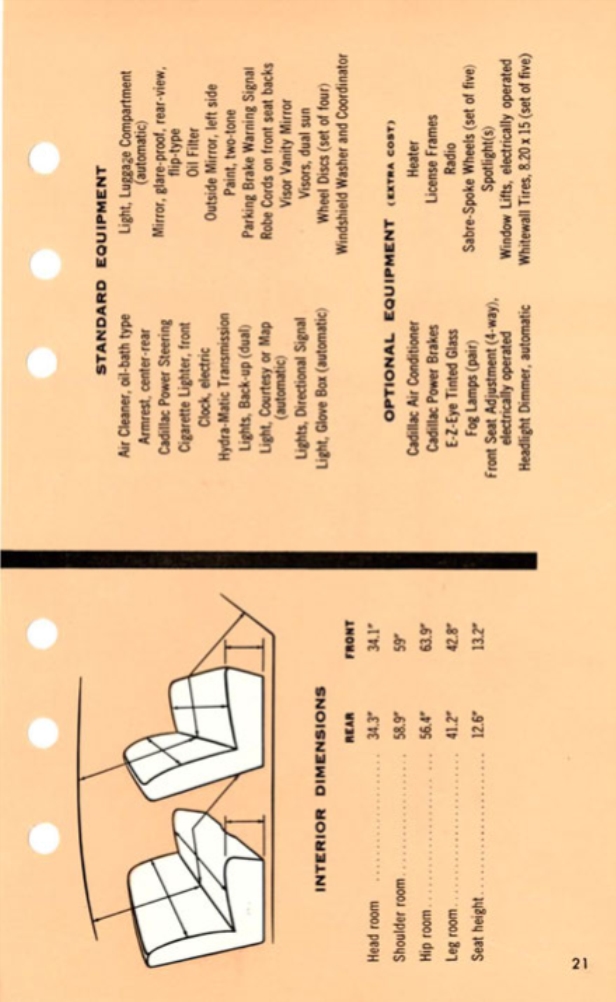 1955 Cadillac Salesmans Data Book Page 138